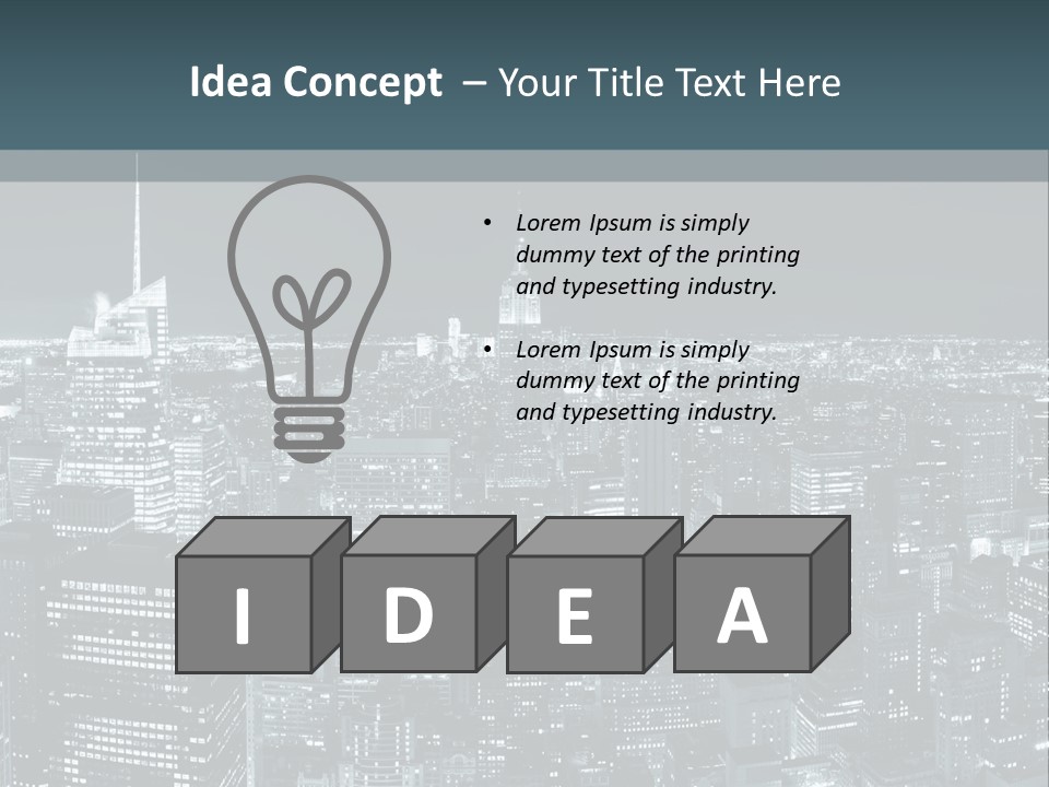 Street Panorama Colorful PowerPoint Template