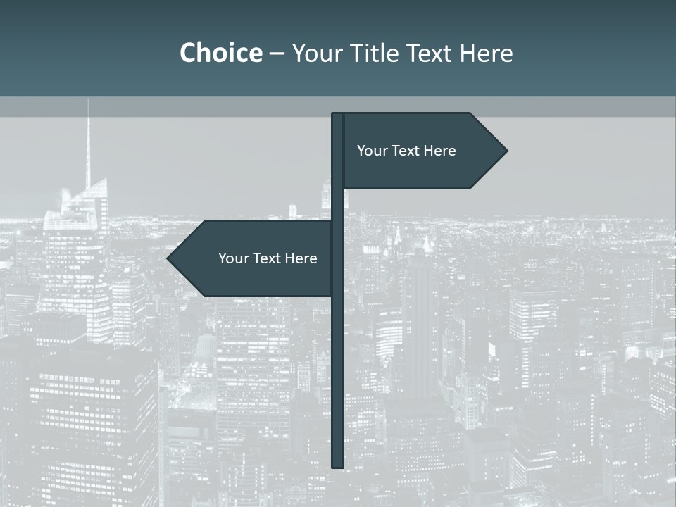 Street Panorama Colorful PowerPoint Template