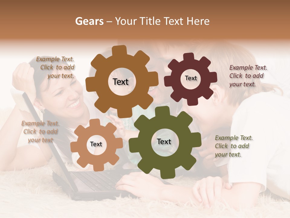 Laptop Man Beautiful PowerPoint Template