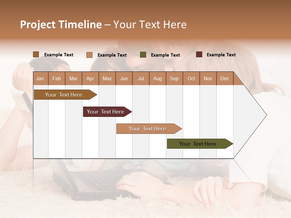 Laptop Man Beautiful PowerPoint Template