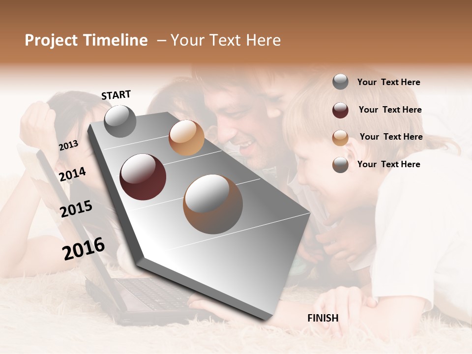 Laptop Man Beautiful PowerPoint Template