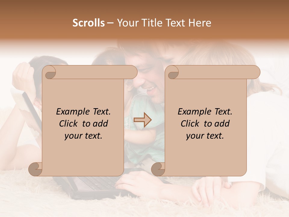 Laptop Man Beautiful PowerPoint Template