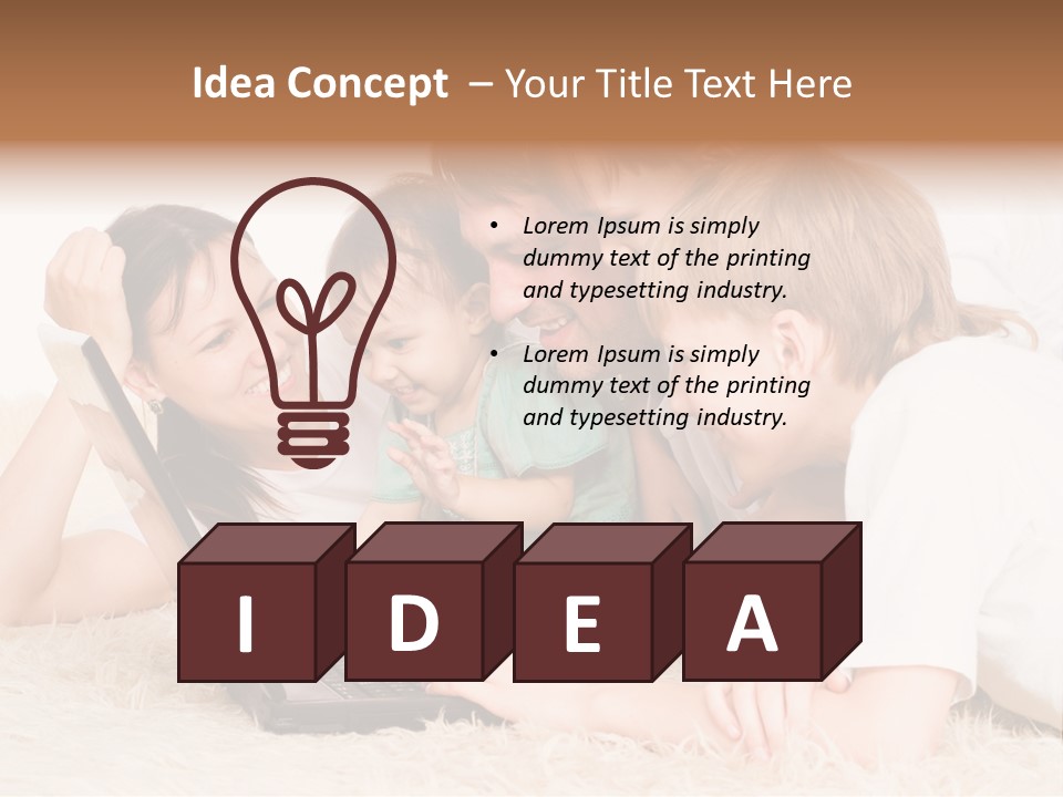 Laptop Man Beautiful PowerPoint Template