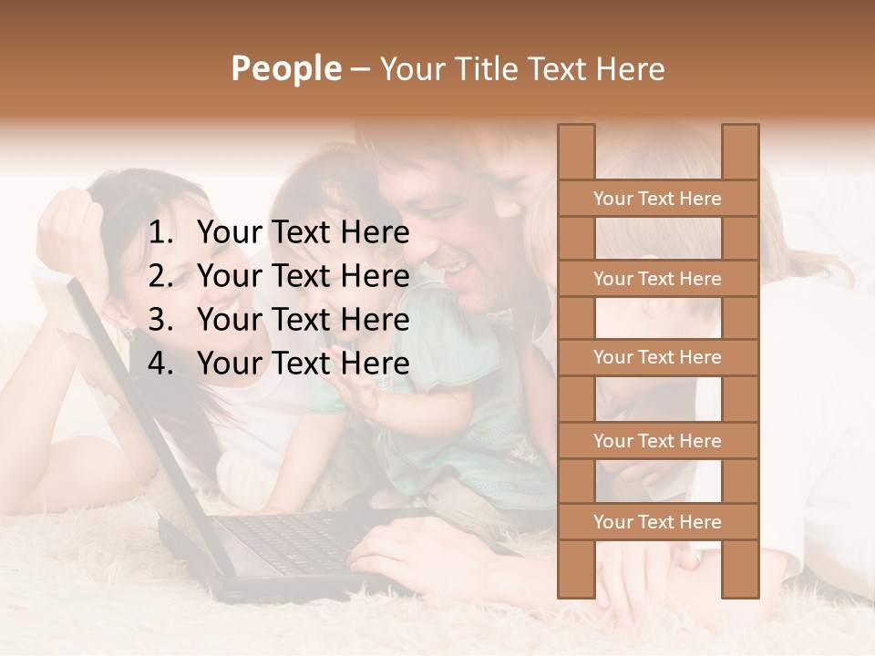 Laptop Man Beautiful PowerPoint Template