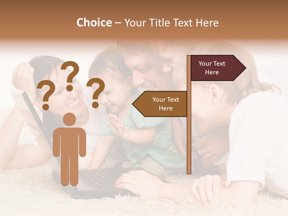 Laptop Man Beautiful PowerPoint Template