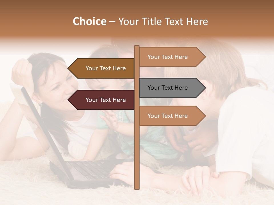 Laptop Man Beautiful PowerPoint Template