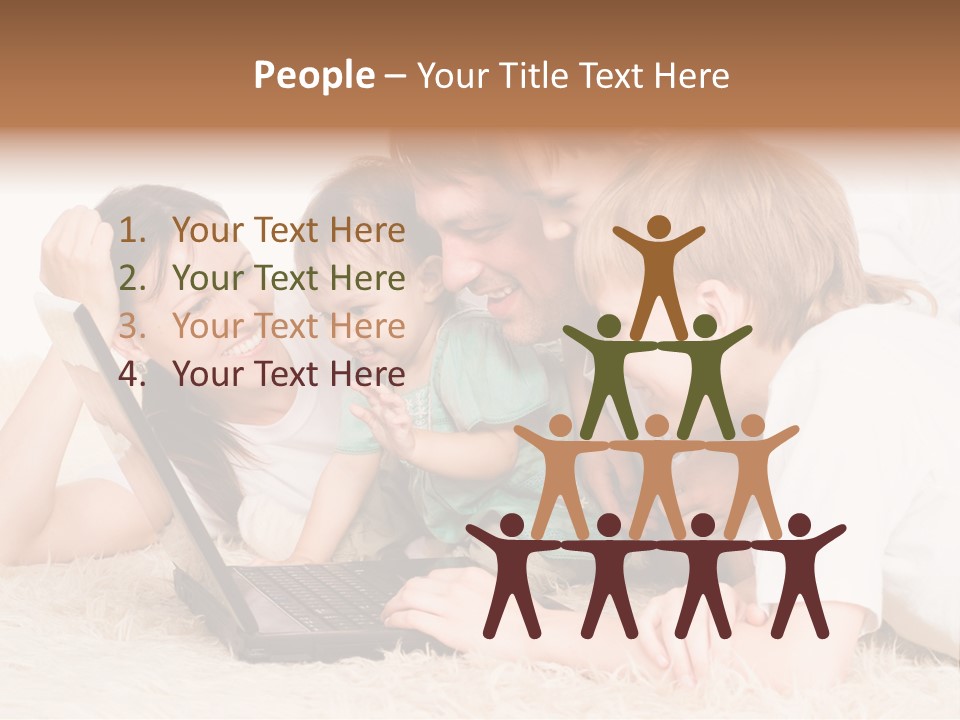 Laptop Man Beautiful PowerPoint Template