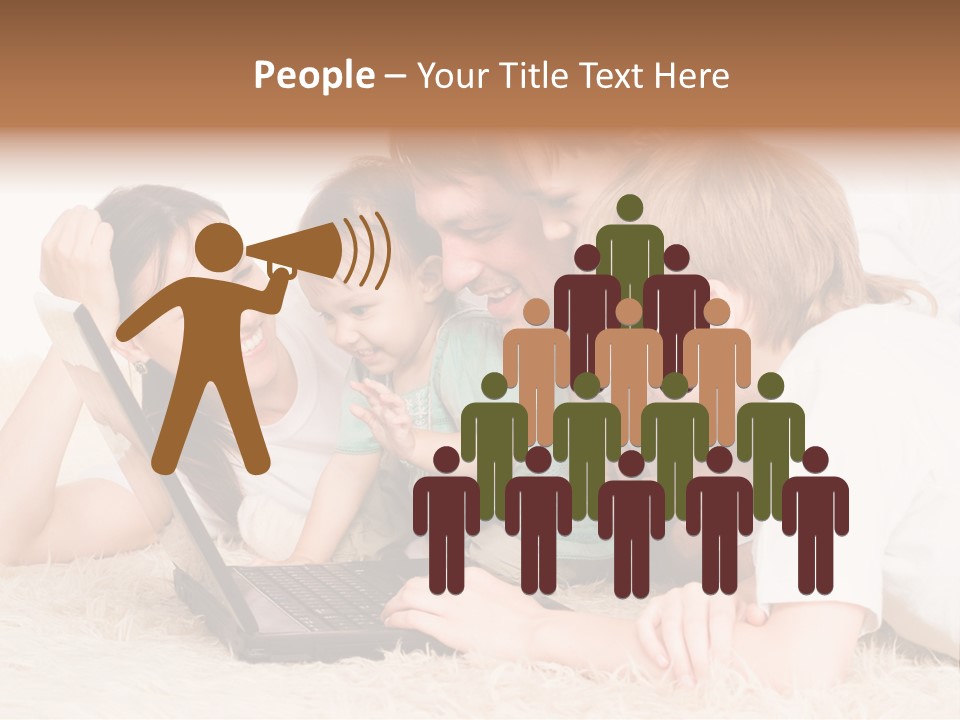 Laptop Man Beautiful PowerPoint Template