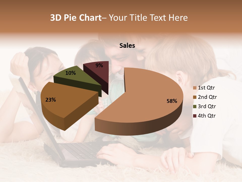 Laptop Man Beautiful PowerPoint Template