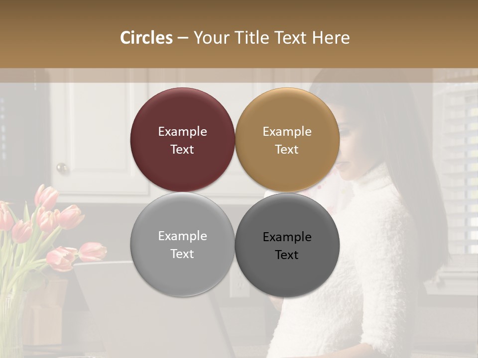 Women Laptop Paying PowerPoint Template