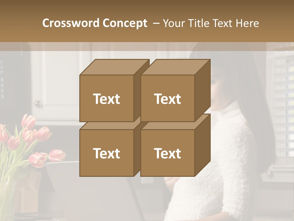 Women Laptop Paying PowerPoint Template