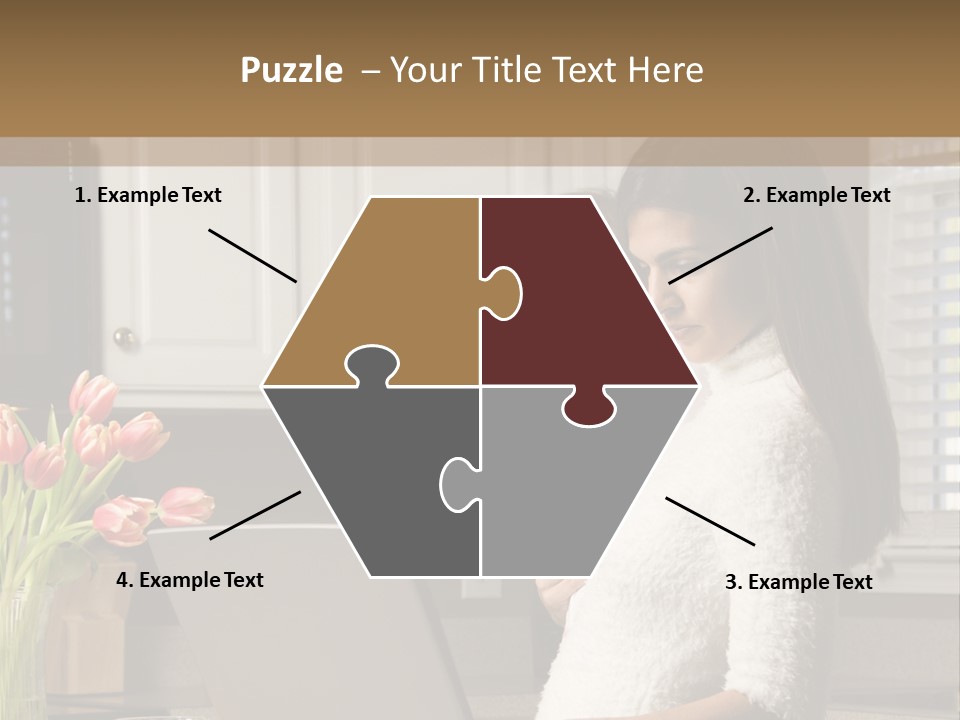 Women Laptop Paying PowerPoint Template