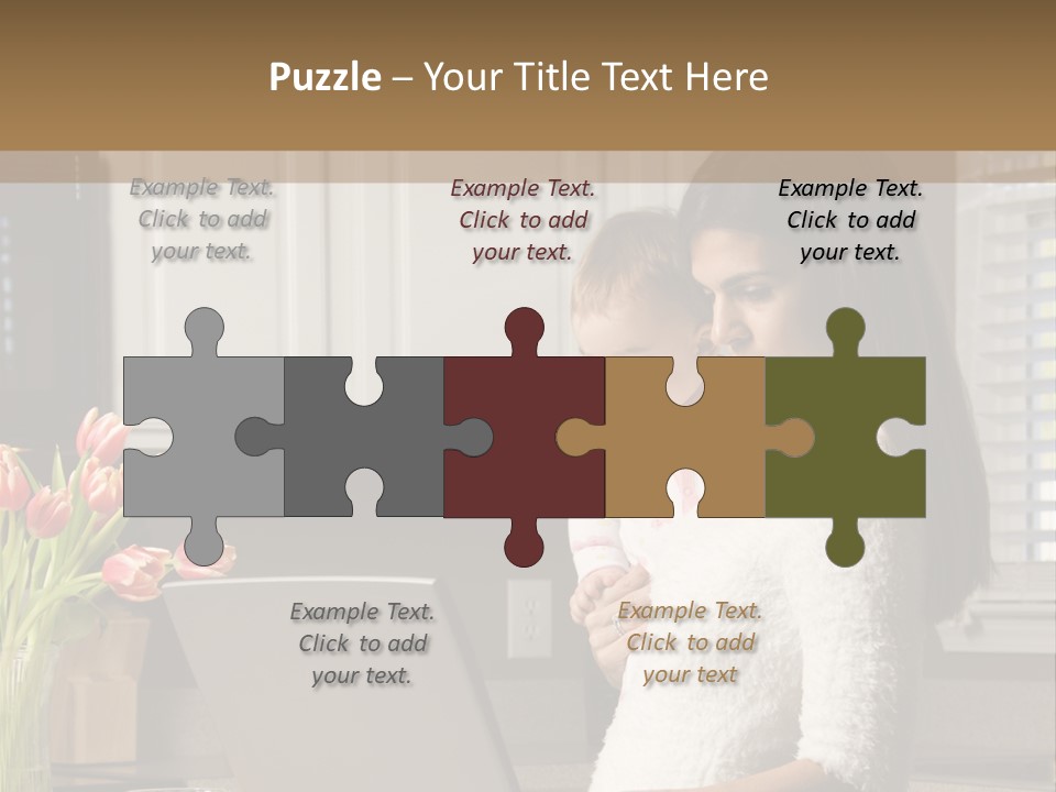 Women Laptop Paying PowerPoint Template