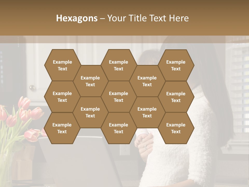 Women Laptop Paying PowerPoint Template