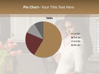 Women Laptop Paying PowerPoint Template