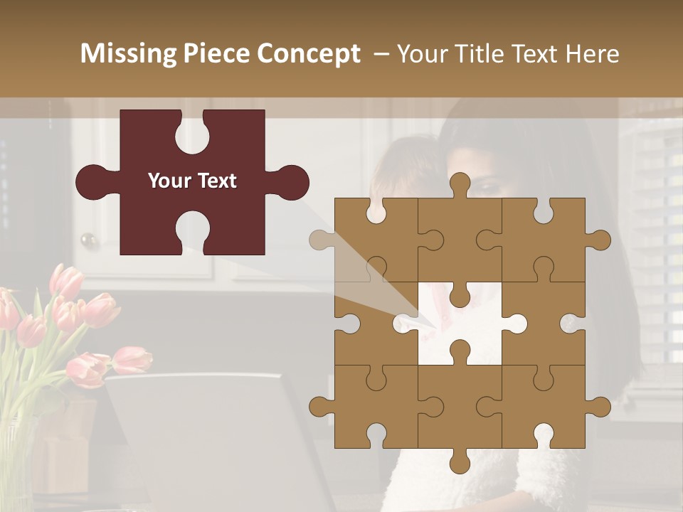 Women Laptop Paying PowerPoint Template