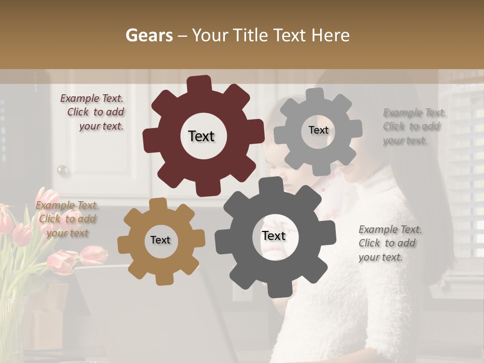 Women Laptop Paying PowerPoint Template