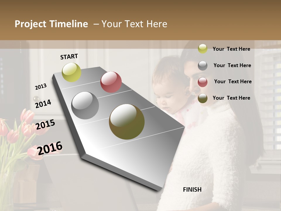 Women Laptop Paying PowerPoint Template