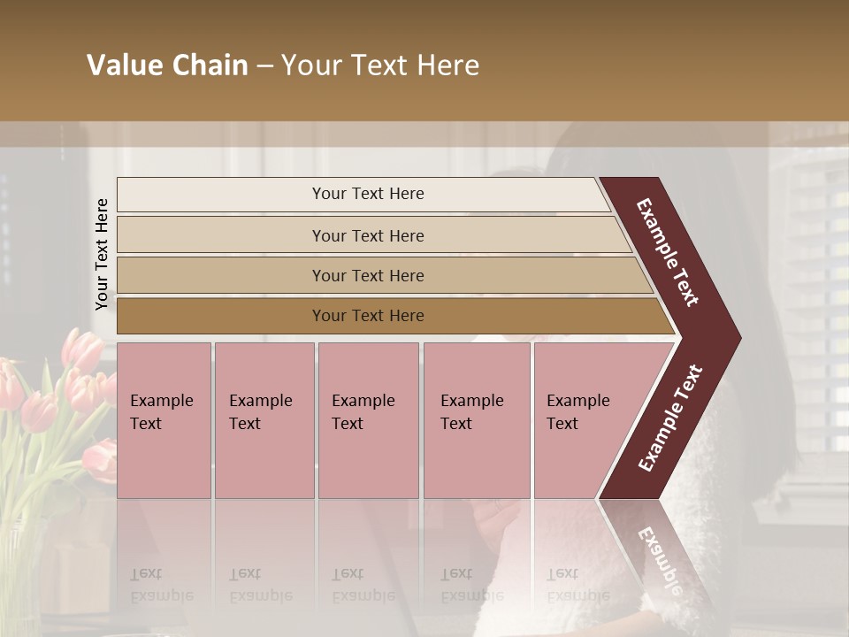 Women Laptop Paying PowerPoint Template