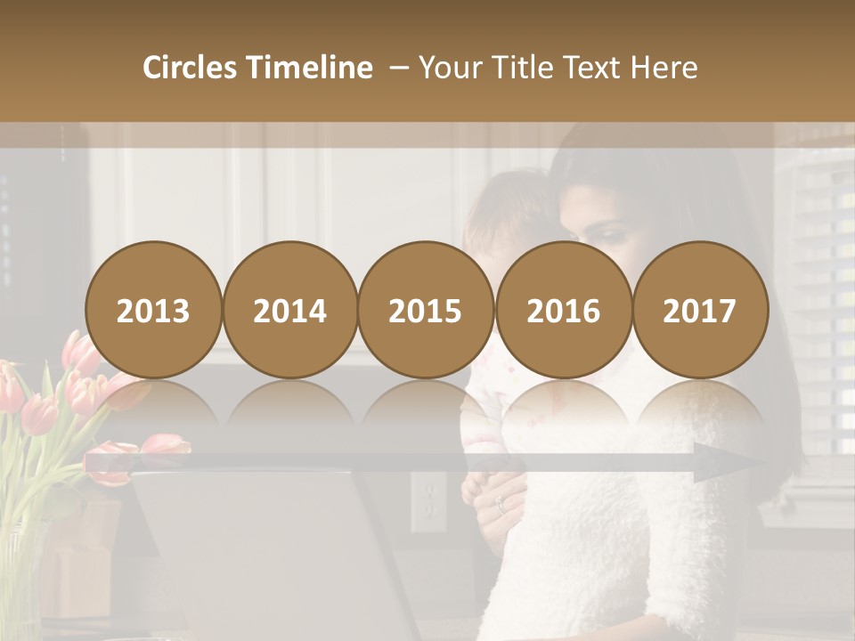 Women Laptop Paying PowerPoint Template