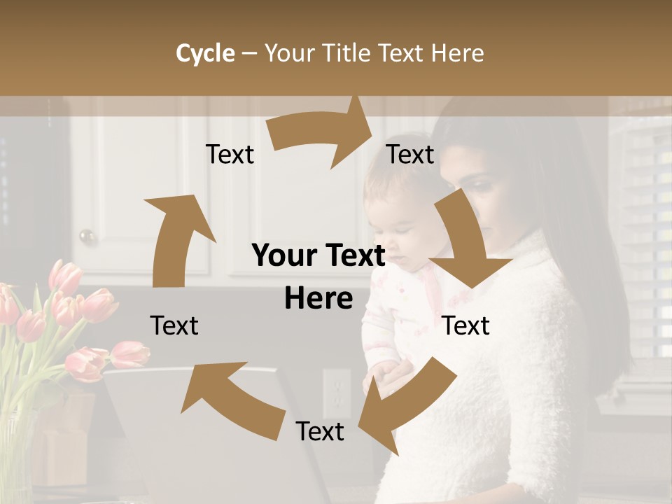 Women Laptop Paying PowerPoint Template