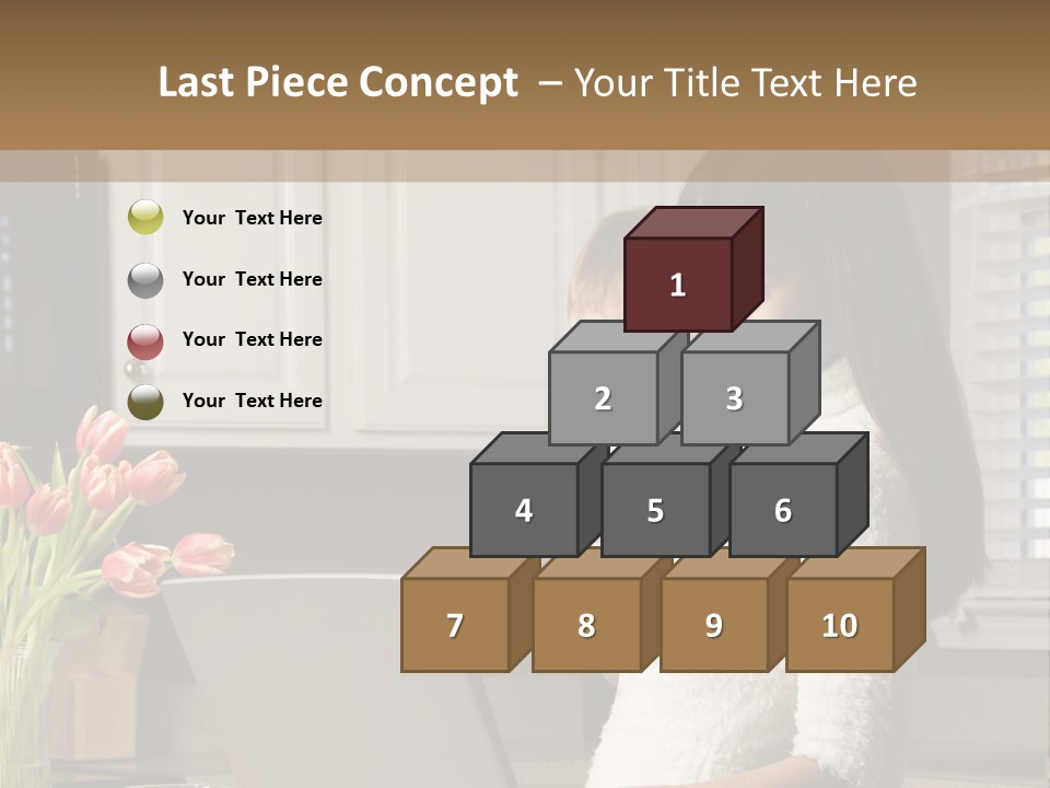 Women Laptop Paying PowerPoint Template