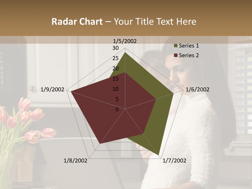 Women Laptop Paying PowerPoint Template