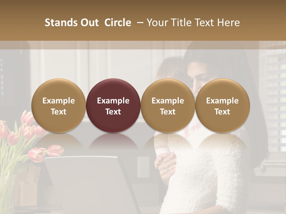 Women Laptop Paying PowerPoint Template