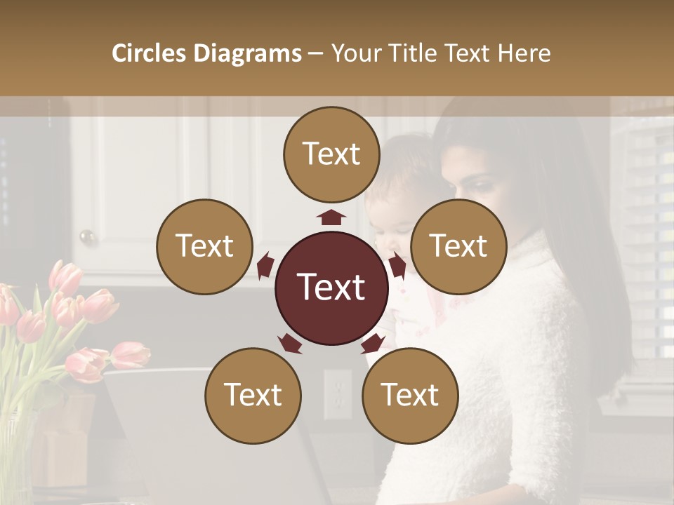 Women Laptop Paying PowerPoint Template