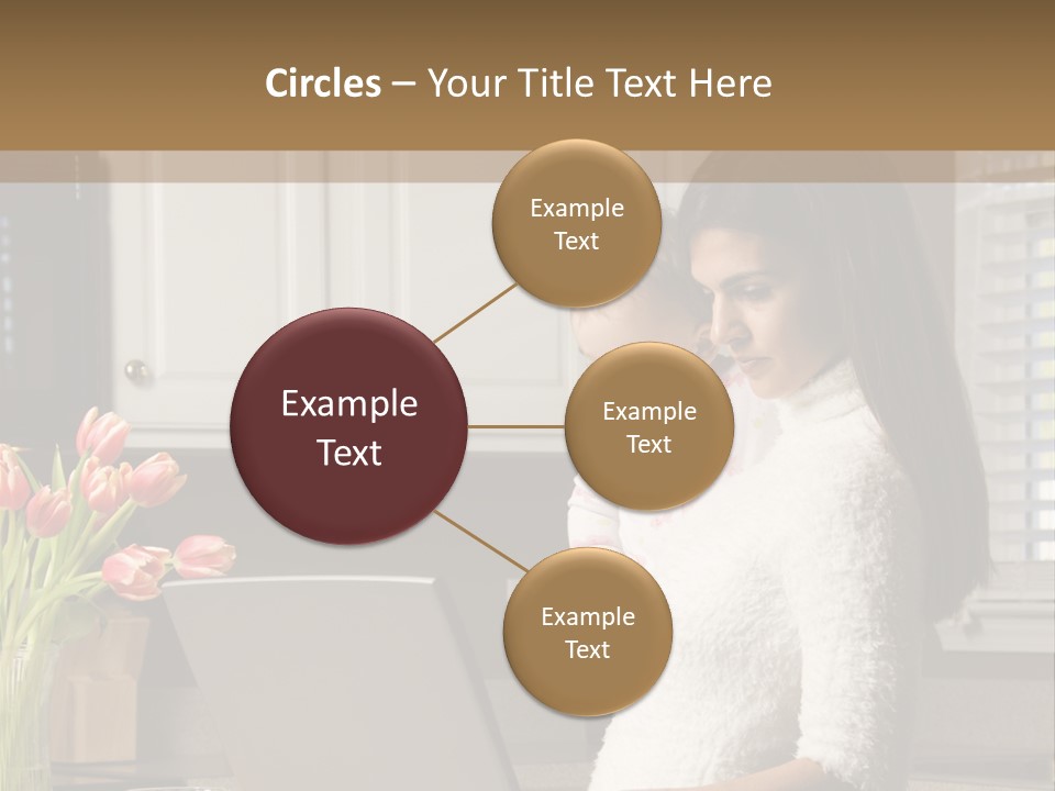 Women Laptop Paying PowerPoint Template