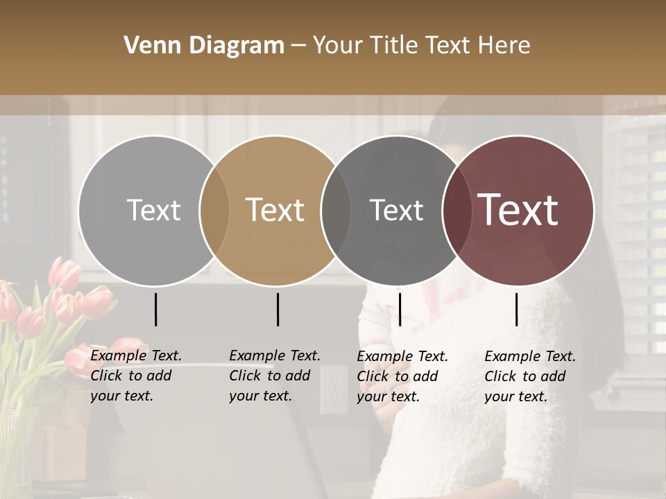 Women Laptop Paying PowerPoint Template