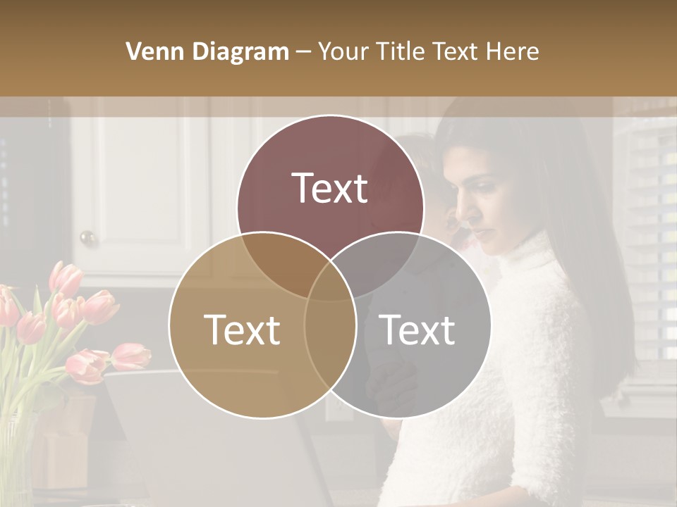 Women Laptop Paying PowerPoint Template