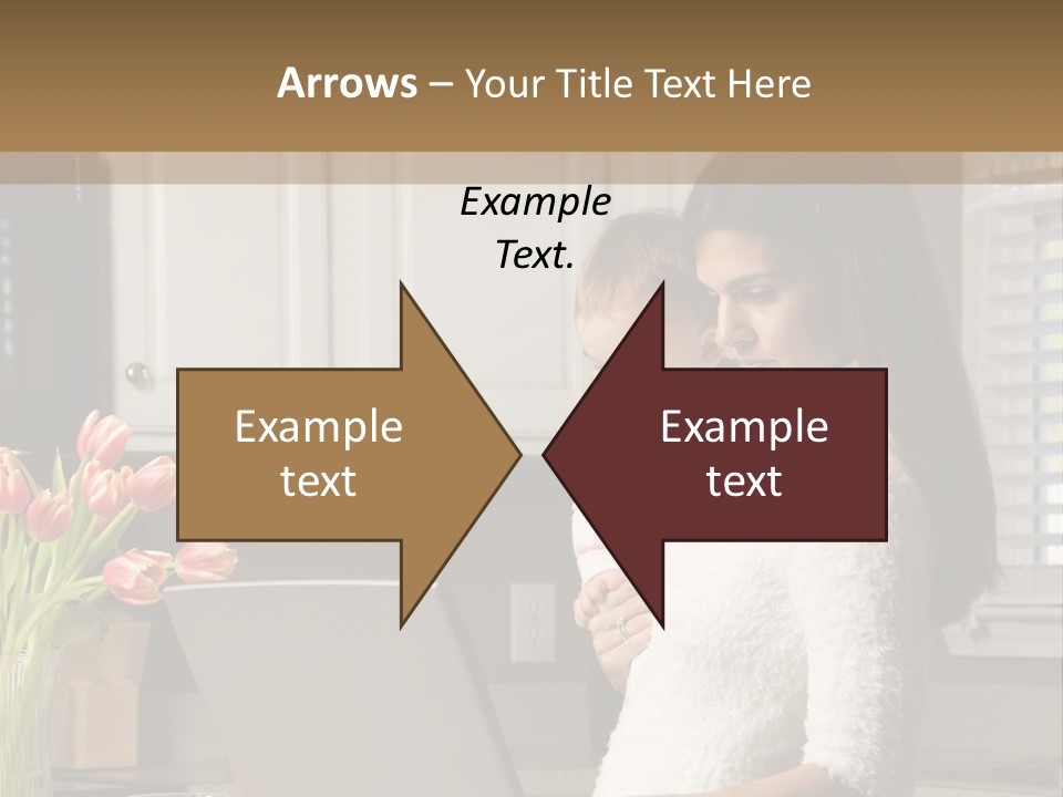 Women Laptop Paying PowerPoint Template