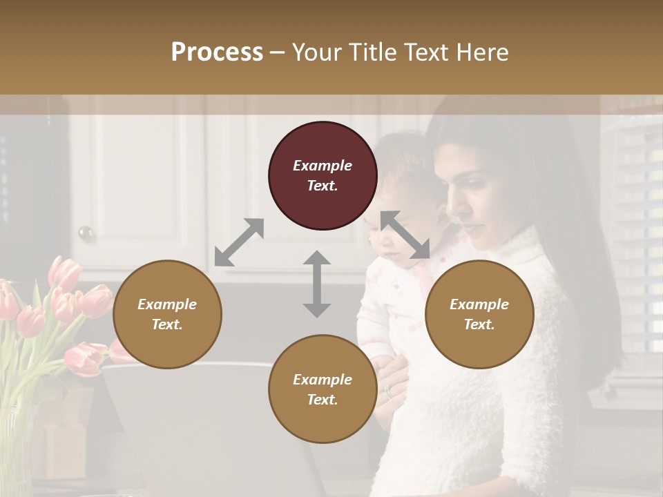 Women Laptop Paying PowerPoint Template