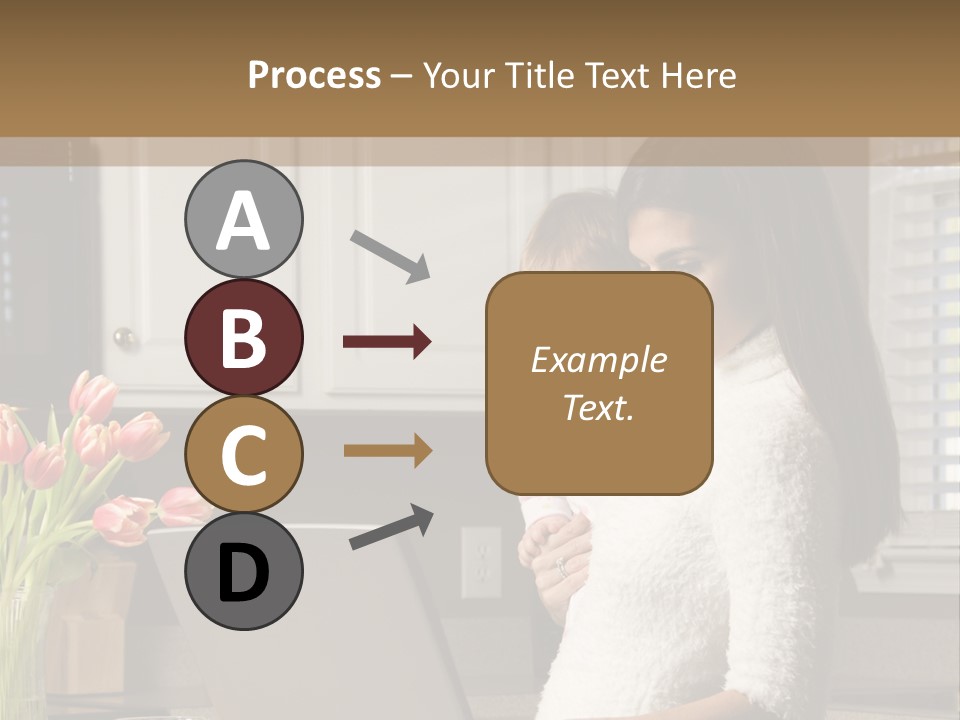 Women Laptop Paying PowerPoint Template
