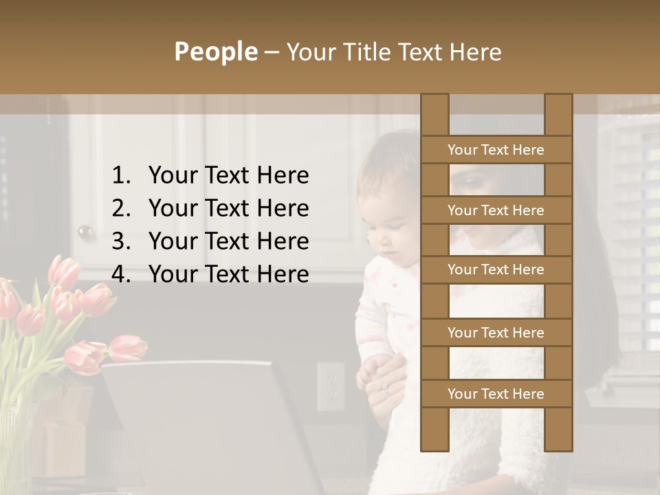 Women Laptop Paying PowerPoint Template