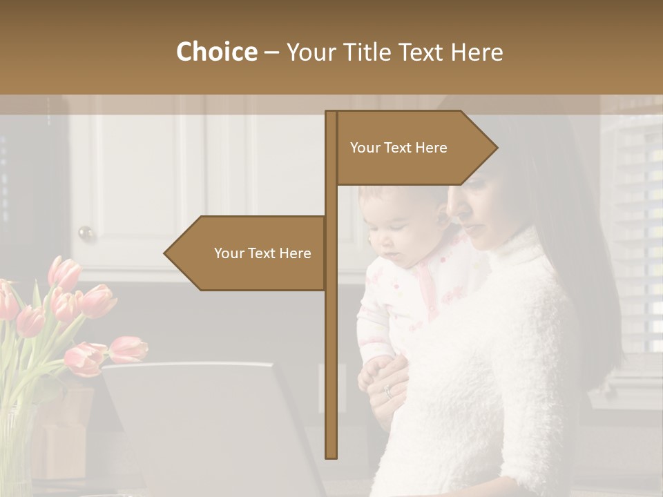 Women Laptop Paying PowerPoint Template