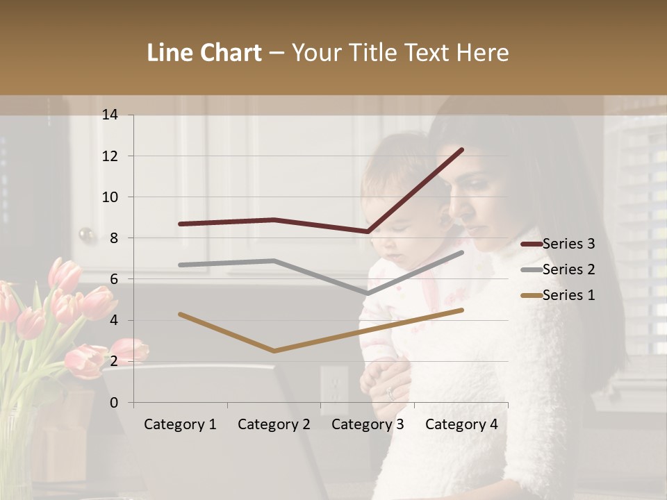 Women Laptop Paying PowerPoint Template