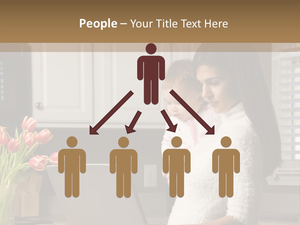 Women Laptop Paying PowerPoint Template