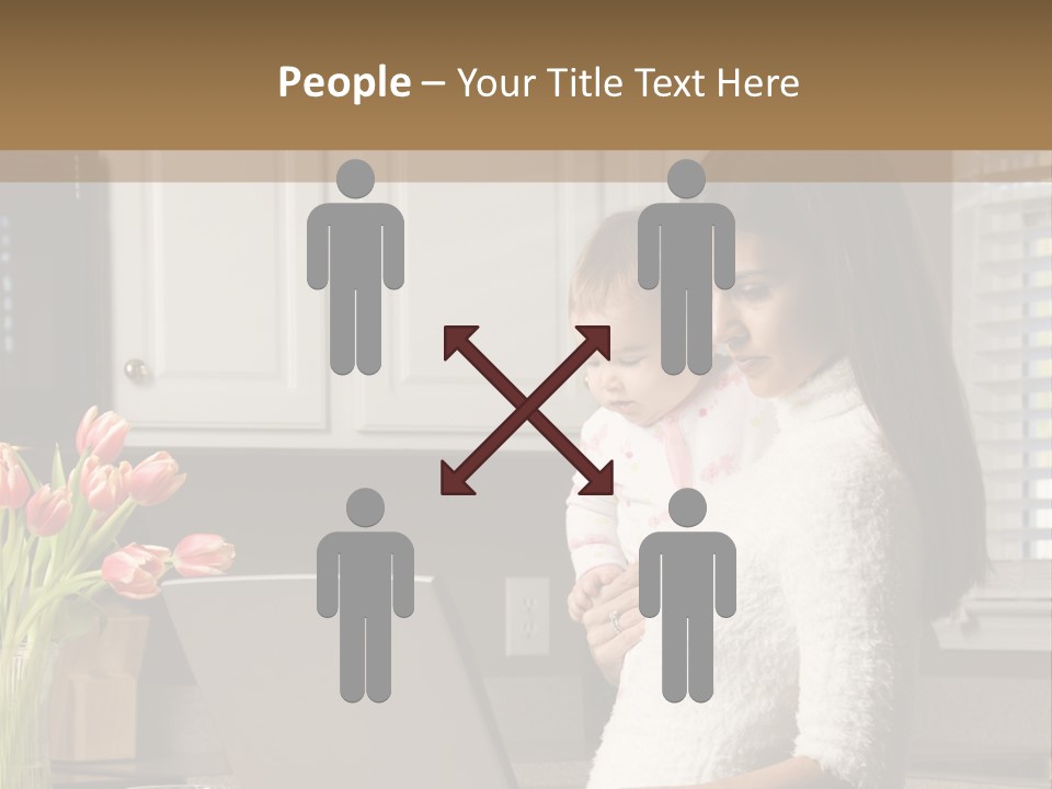 Women Laptop Paying PowerPoint Template