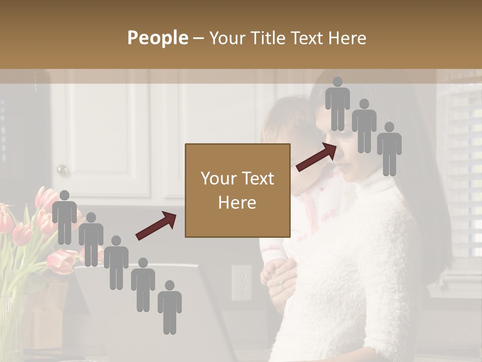 Women Laptop Paying PowerPoint Template
