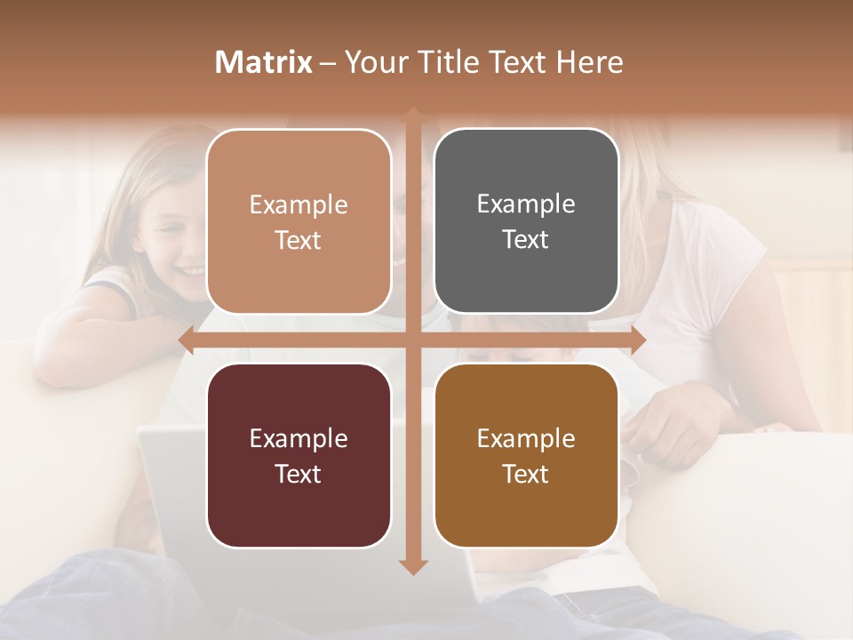 Indoors Parents Together PowerPoint Template