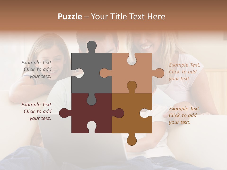 Indoors Parents Together PowerPoint Template