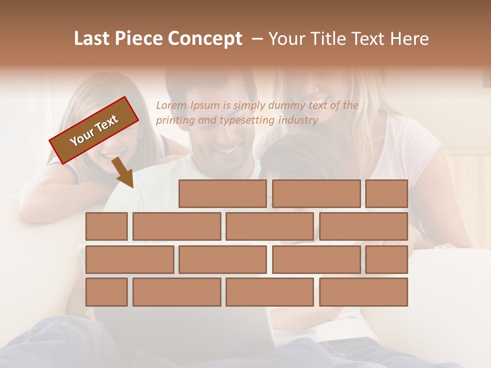 Indoors Parents Together PowerPoint Template