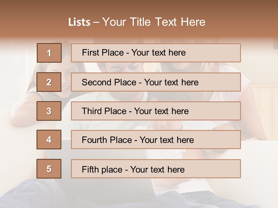 Indoors Parents Together PowerPoint Template