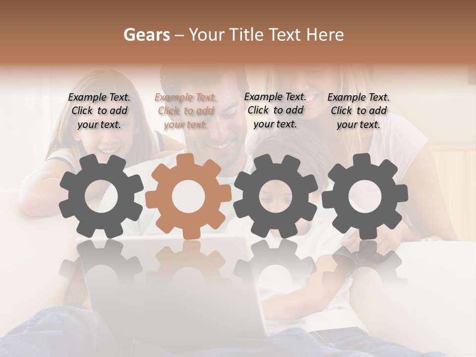 Indoors Parents Together PowerPoint Template