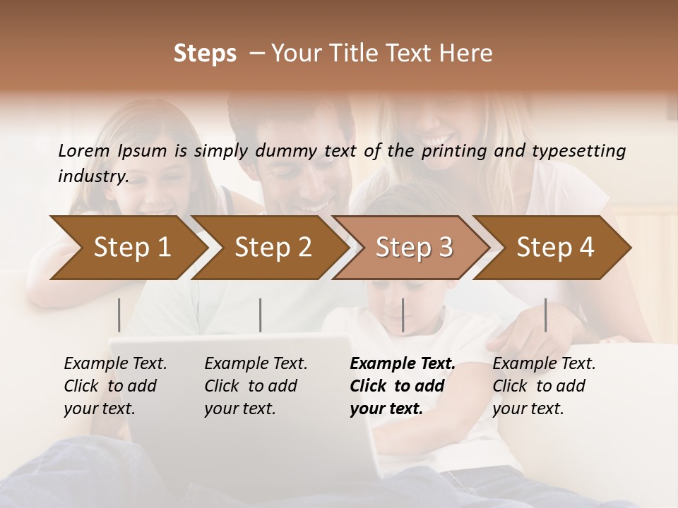 Indoors Parents Together PowerPoint Template