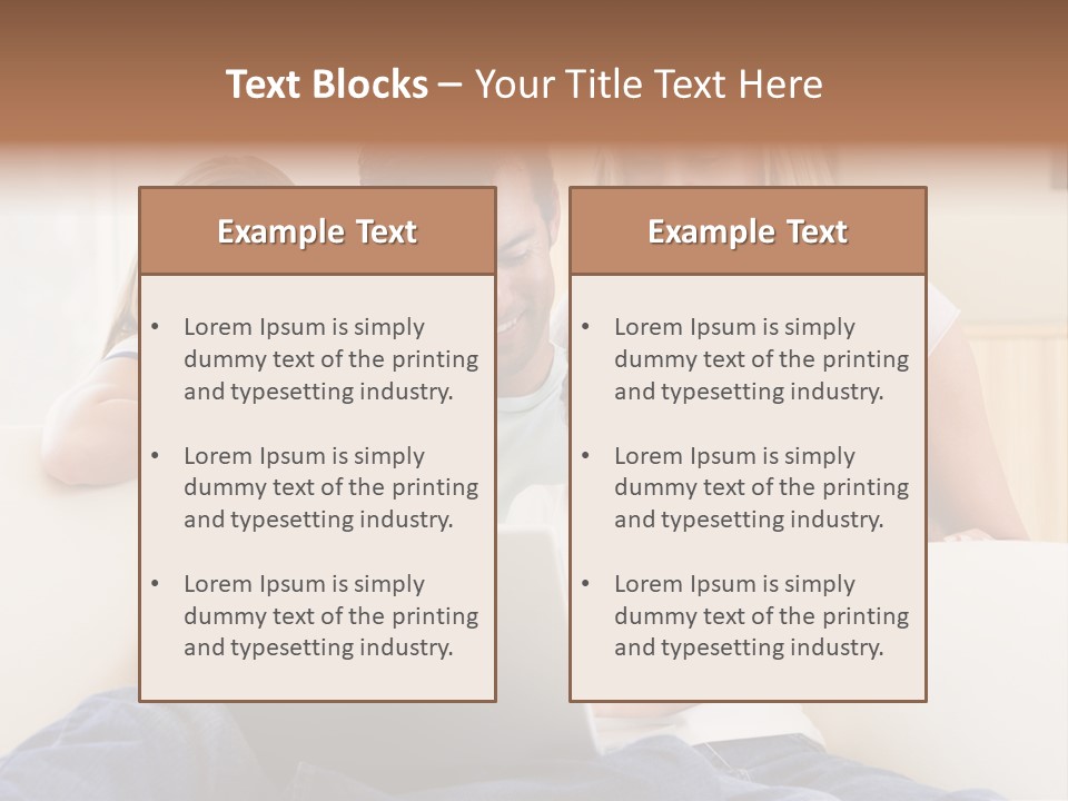 Indoors Parents Together PowerPoint Template