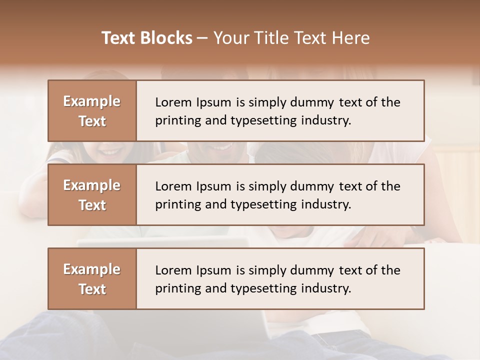Indoors Parents Together PowerPoint Template