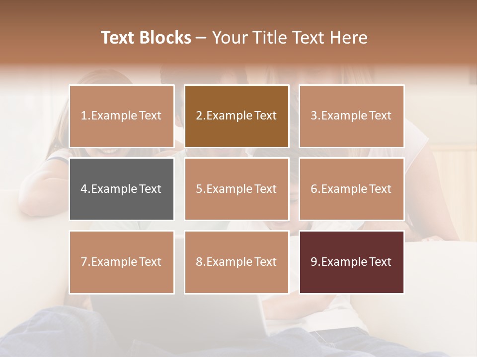 Indoors Parents Together PowerPoint Template